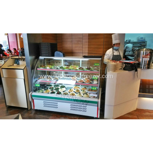 stainless steel refrigerated display showcase